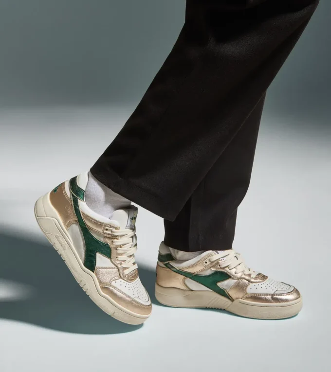 B.560 Metallic Mix Wn Heritage sneaker in pelle