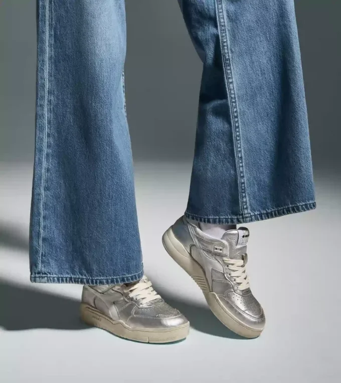 B.560 Metallic Wn Sneaker in pelle Heritage