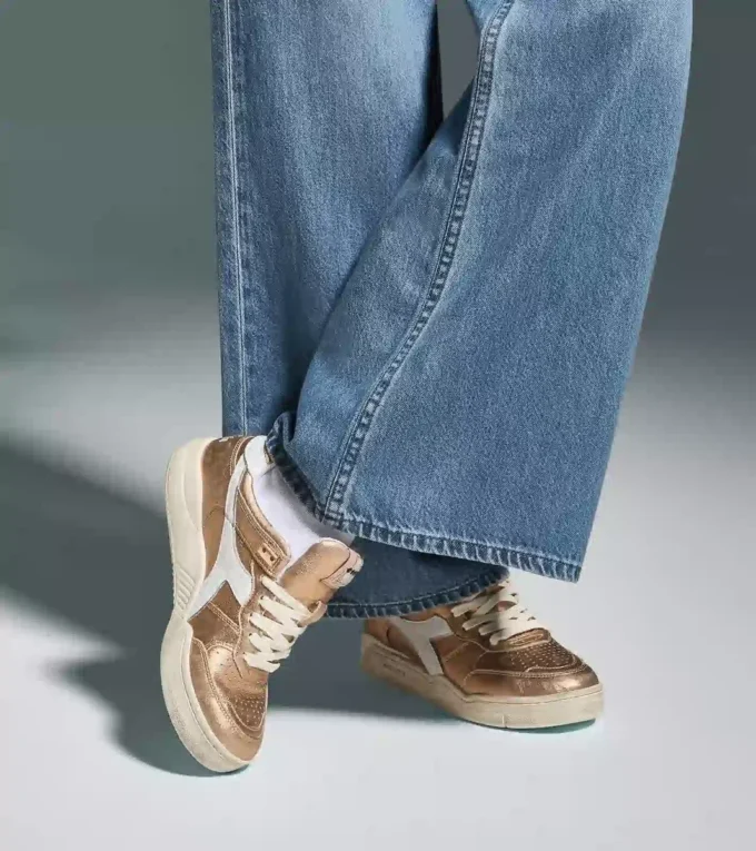 B.560 Metallic Wn Sneaker in pelle Heritage