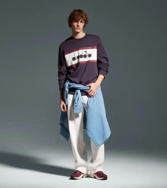 Felpa Crew Logo Felpa girocollo in cotone