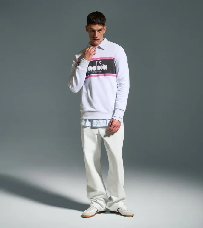 Felpa Crew Logo Felpa girocollo in cotone