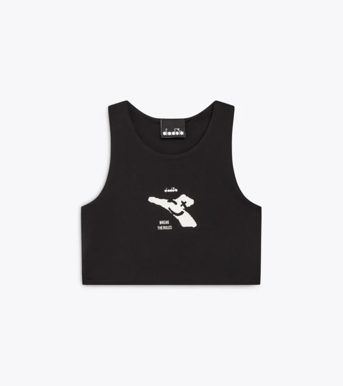 Jg. Crop Top Smile Logo T-shirt corta con logo – Bambina