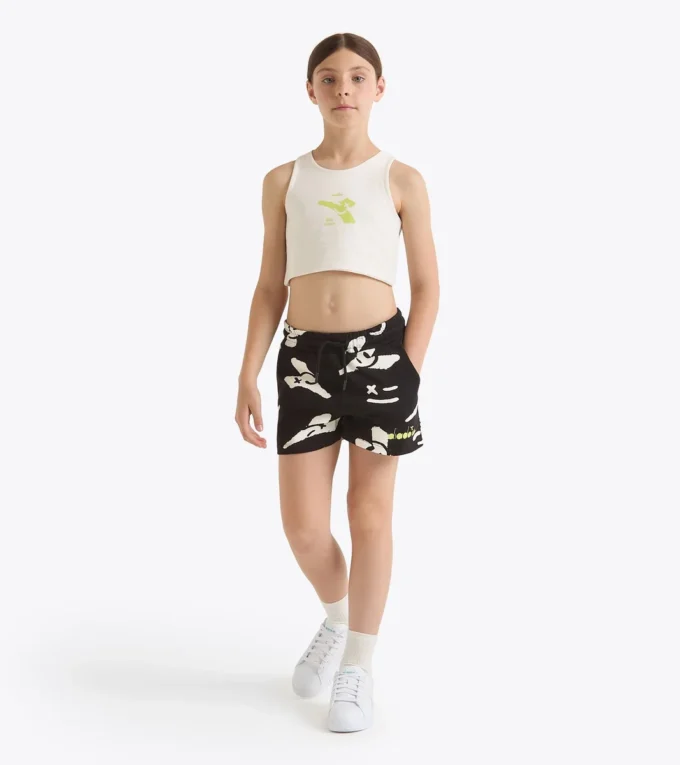 Jg. Crop Top Smile Logo T-shirt corta con logo – Bambina