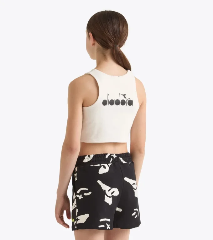 Jg. Crop Top Smile Logo T-shirt corta con logo – Bambina