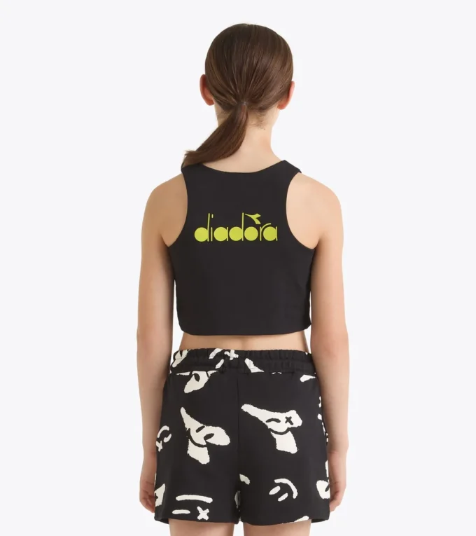 Jg. Crop Top Smile Logo T-shirt corta con logo – Bambina