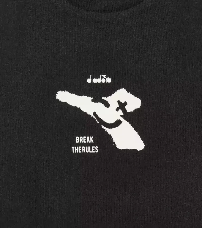 Jg. Crop Top Smile Logo T-shirt corta con logo – Bambina