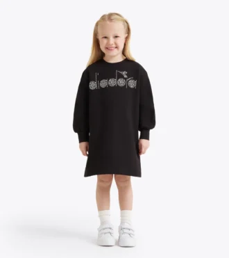 Jg. Dress Rhinestone Td Abito foderato in pile – Bambina