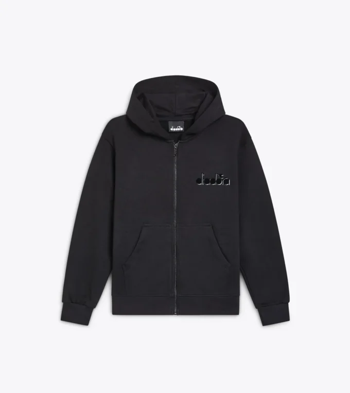 Jg. Felpa con cappuccio Fz Fregio Felpa con cappuccio e zip integrale – Bambina