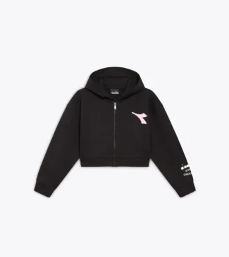 Jg. Hoodie Fz Pink Smile Felpa con cappuccio e dettagli sbiaditi – Ragazza