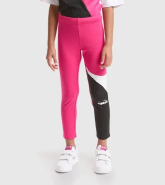 Jg.Leggings Power Logo Leggings sportivi in spugna di cotone elasticizzata – Bambina