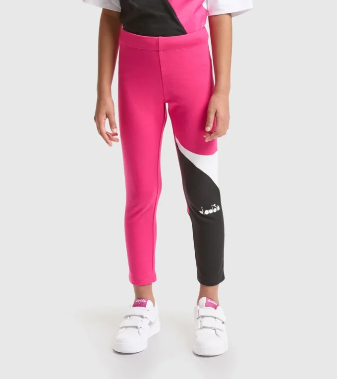 Jg.Leggings Power Logo Leggings sportivi in spugna di cotone elasticizzata – Bambina
