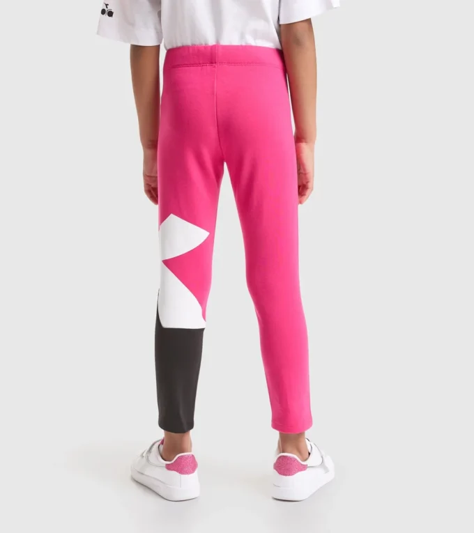 Jg.Leggings Power Logo Leggings sportivi in spugna di cotone elasticizzata – Bambina
