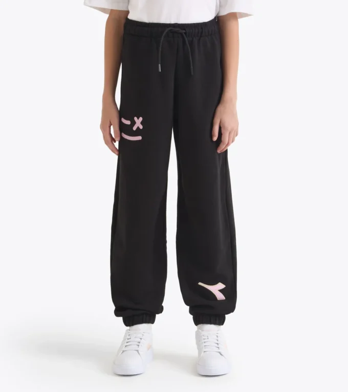 Jg. Pantaloni jogger Pink Smile Joggers – Vestibilità comoda – Bambina