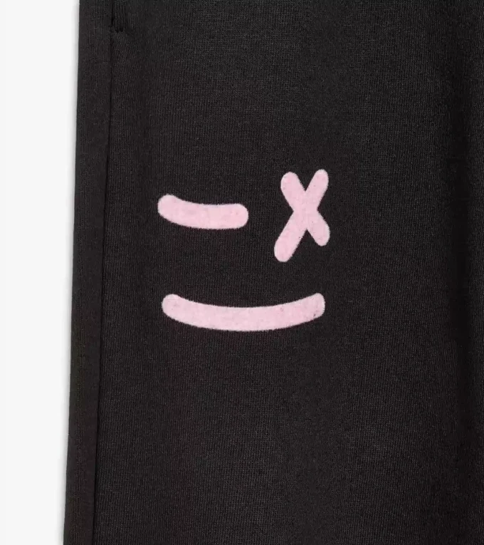 Jg. Pantaloni jogger Pink Smile Joggers – Vestibilità comoda – Bambina