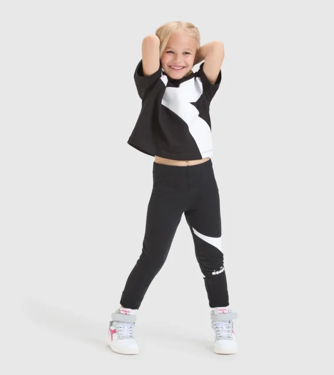 Jg.T-Shirt Ss Power Logo T-shirt sportiva in cotone – Bambina