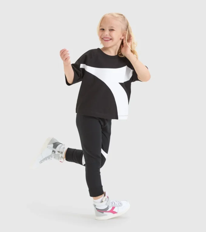 Jg.T-Shirt Ss Power Logo T-shirt sportiva in cotone – Bambina