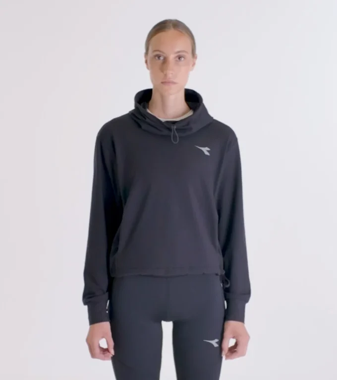 L. Felpa con cappuccio Run Crew Felpa con cappuccio post-allenamento