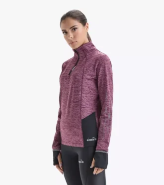 L. Warm Up Winter Sweat Be One Top da corsa con zip a 1/2