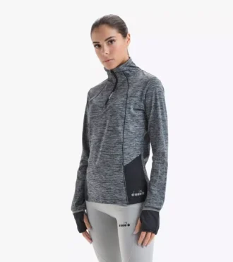L. Warm Up Winter Sweat Be One Top da corsa con zip a 1/2