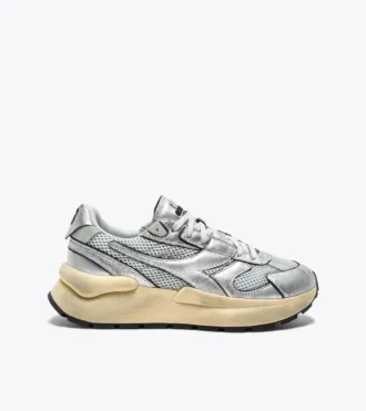 Mercury Elite Silver Used Wn Heritage sneaker in pelle