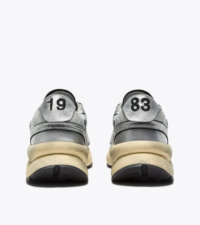 Mercury Elite Silver Used Wn Heritage sneaker in pelle