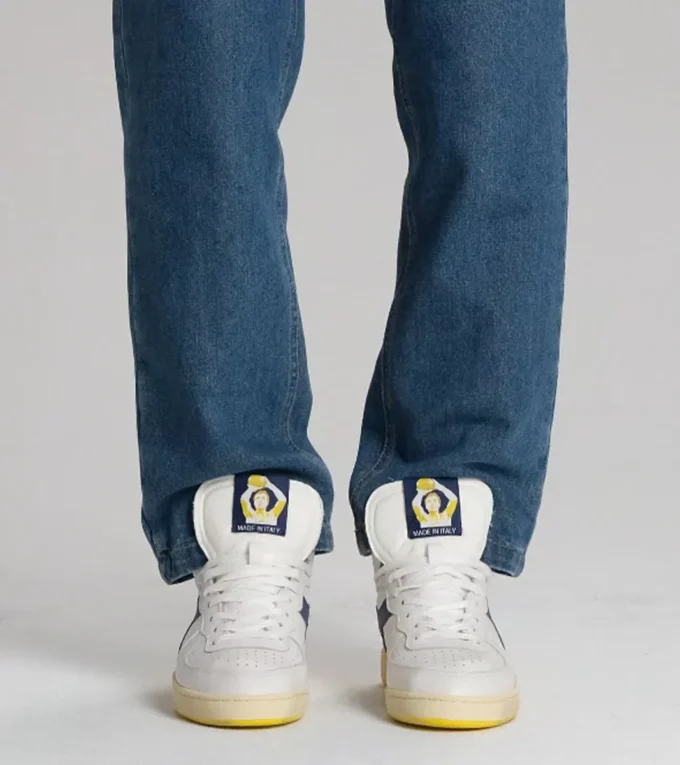 Mi Basket Forty Knit Italia Heritage sneaker in pelle Mi Basket Forty Knit Italia Heritage sneaker in pelle